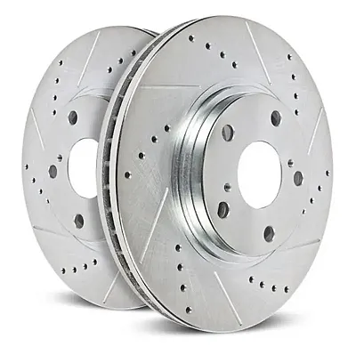 POWERSTOP AR85212XPR Drilledslotted Rotor Pair