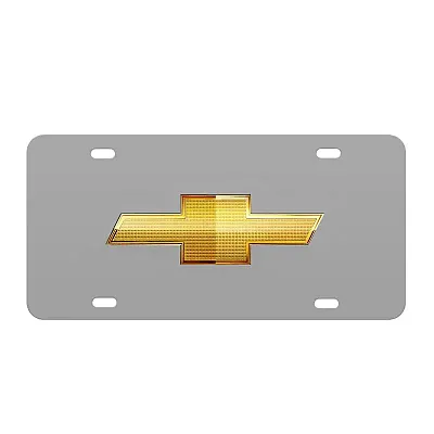 PILOT/BULLY LP011B Lic.Plate 3D Chr Chev Lg