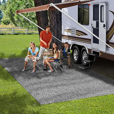 PRESTO FIT 21173 Patio Rug 8&#039;X20&#039; Stone
