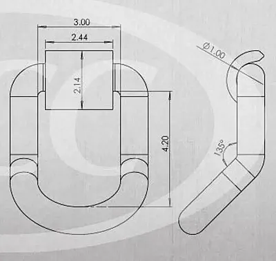 PACIFIC CARG DR100LB 1&#039;Forged Bent D-Ring W/We