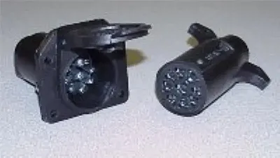 POLLAK 12905 9 Way Rv Connector & Sock