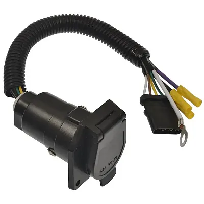 POLLAK 4WF600V 4 Way Flat To 7-Blade Rv Adapter Wi