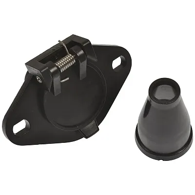 POLLAK 6P103V 6 Pole Round Socket With Rubber Boo