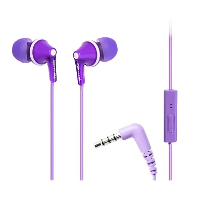 Panasonic Rp-Tcm125-V Ergofit Wired In-Ear Earbud Headphones With In-Line Mic/Ca