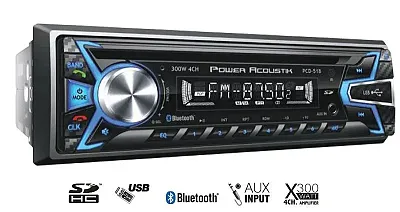 Power Acoustik Pcd51B Power Acoustik - 1 Din Cd/Mp3 (4 Channel) 