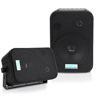 Speakers 6.5&quot; Black Outdoor Pyle Pro; Pair