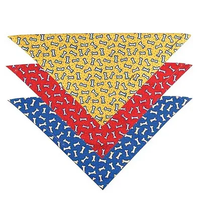 Pet Edge Everyday Bandanna - Blue Tossed Bones