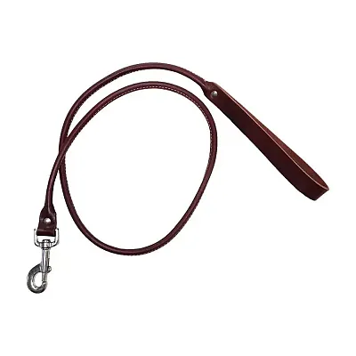 Pet Edge Latigo Round Leather Lead, 3/4in x 4&#039;