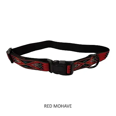 Pet Edge Jacquard Stitched Nylon Collars - Red Mohave