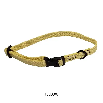 Pet Edge Pastel Cotton Collars - Yellow - Small