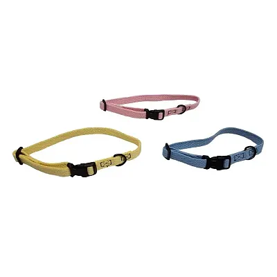 Pet Edge Pastel Cotton Collars - Pink - Medium
