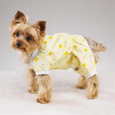 Pet Edge Sleepy Time PJs - Yellow Ducks - Large