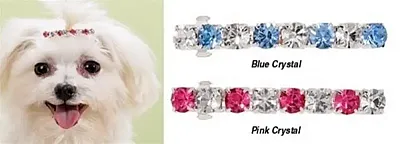 Pet Edge Starlet Barrettes - Blue Crystal