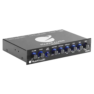 Planet 4 Band Equalizer Aux Input Master Volume Control Half Din
