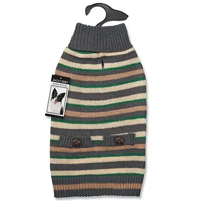 Pet Edge Zack & Zoey Elements Derby Stripe Sweater - Medium
