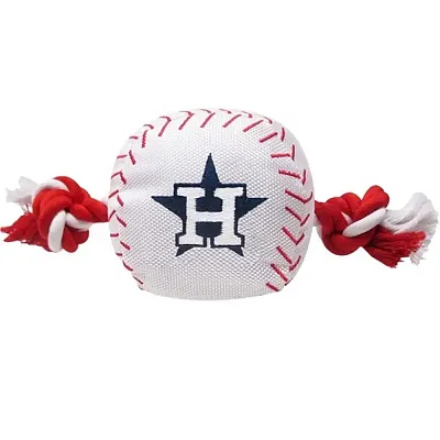 Pets First Houston Astros Nylon Baseball Rope Tug Toy