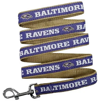 Pets First Baltimore Ravens Pet Leash by Pets First - Medium