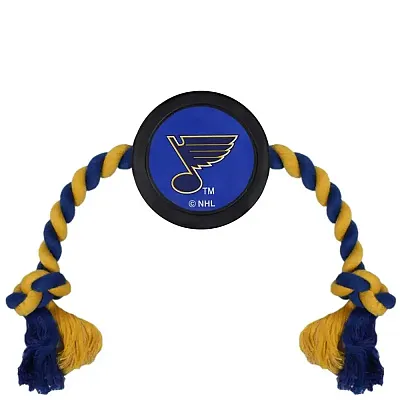 Pets First St. Louis Blues Pet Hockey Puck Rope Toy