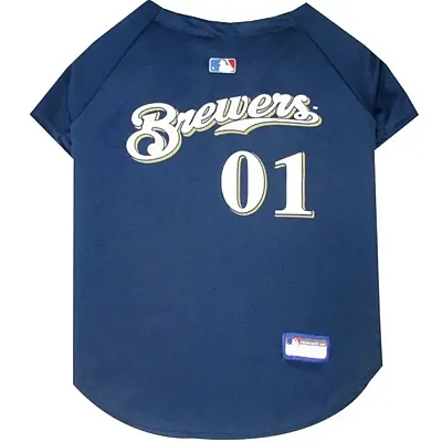 Pets First Milwaukee Brewers Pet Jersey - X-Small