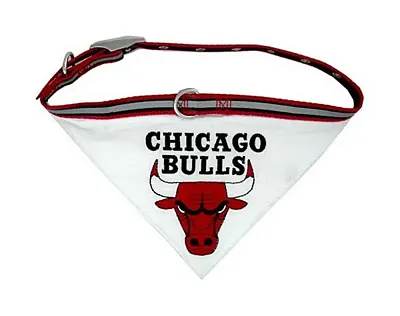 Pets First Chicago Bulls Dog Collar Bandana - Small