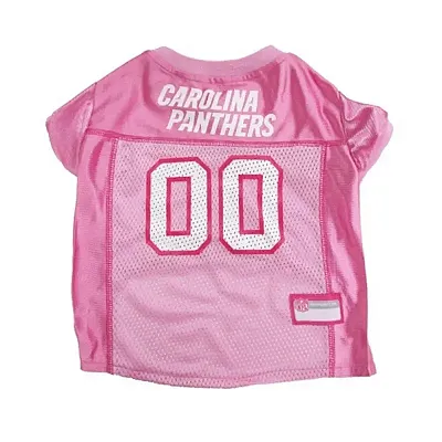 Pets First Carolina Panthers Pink Pet Jersey - X-Small