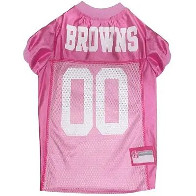 Pets First Cleveland Browns Pink Pet Jersey - X-Small