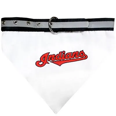 Pets First Cleveland Indians Pet Collar Bandana - Large