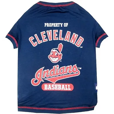 Pets First Cleveland Indians Pet T-Shirt - X-Small