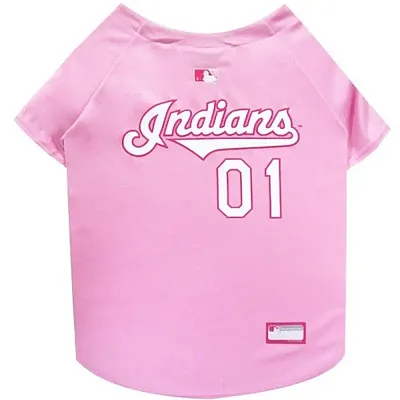 Pets First Cleveland Indians Pink Pet Jersey - Small