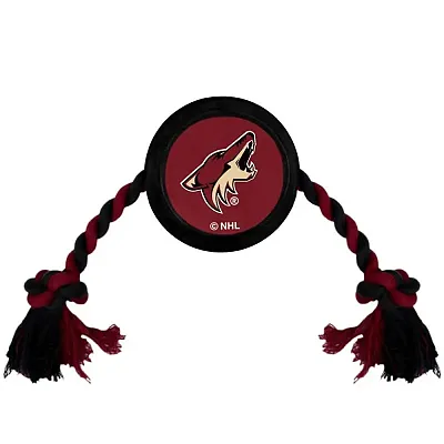 Pets First Arizona Coyotes Pet Hockey Puck Rope Toy