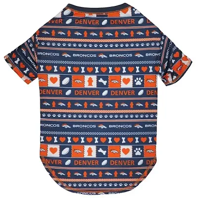 Pets First Denver Broncos Pet Novel-Tee - Small