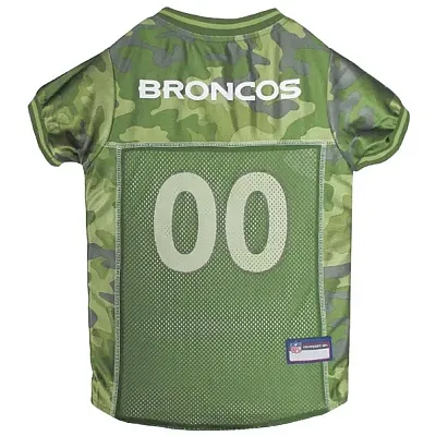 Pets First Denver Broncos Pet Camo Jersey - X-Small