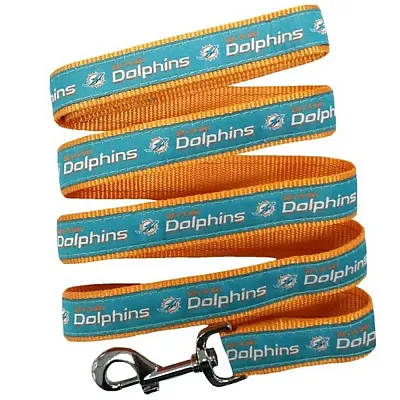 Pets First Miami Dolphins Pet Leash by Pets First - Medium