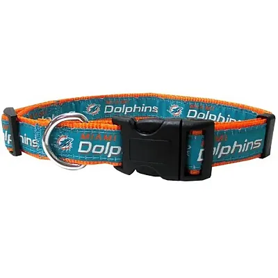 Pets First Miami Dolphins Pet Collar by Pets First - Large