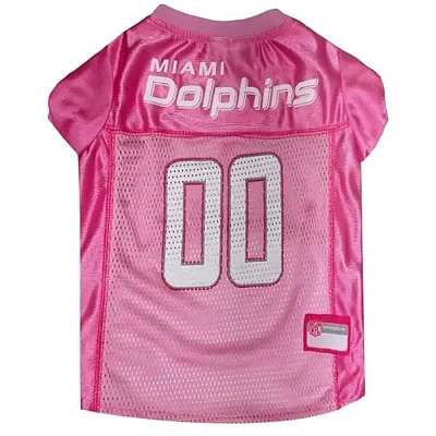 Pets First Miami Dolphins Pink Pet Jersey - Small