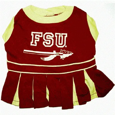 Pets First Florida State Cheerleader Dog Dress - X-Small