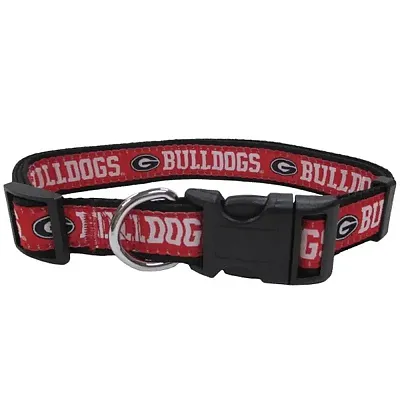 Pets First Georgia Bulldogs Pet Collar by Pets First - Large