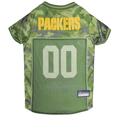 Pets First Green Bay Packers Pet Camo Jersey - Large