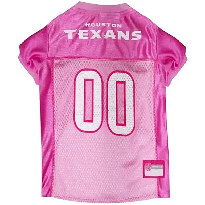 Pets First Houston Texans Pink Pet Jersey - X-Small