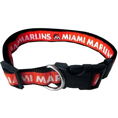 Pets First Miami Marlins Pet Collar by Pets First - Medium