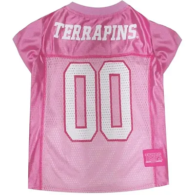 Pets First Maryland Terrapins Pink Pet Jersey - Large