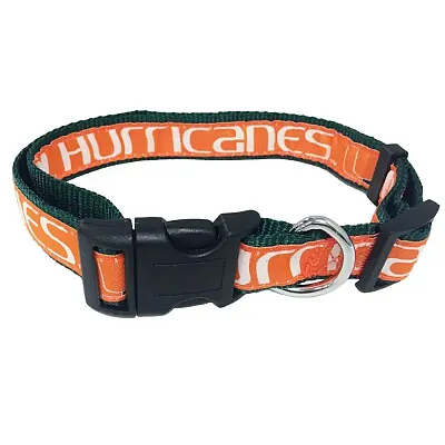 Pets First Miami Hurricanes Pet Collar by Pets First - Large