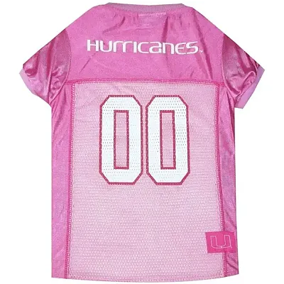 Pets First Miami Hurricanes Pink Pet Jersey - Medium