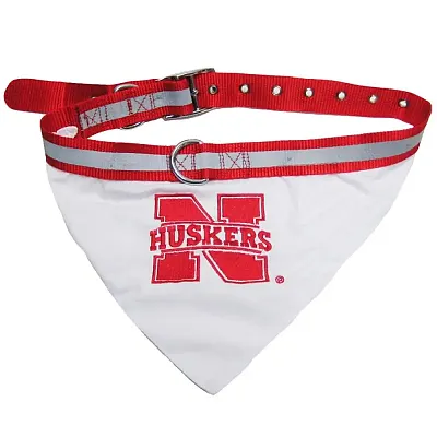 Pets First Nebraska Huskers Dog Collar Bandana - Medium
