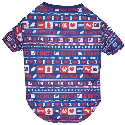Pets First New York Giants Pet Novel-Tee - Small