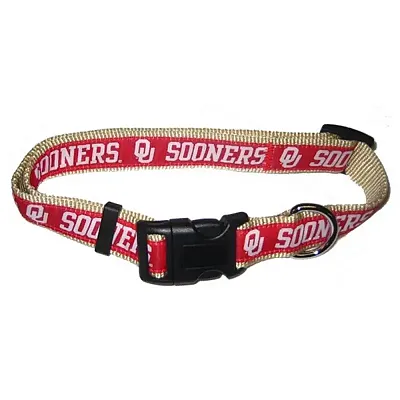 Pets First Oklahoma Sooners Pet Collar by Pets First - Medium
