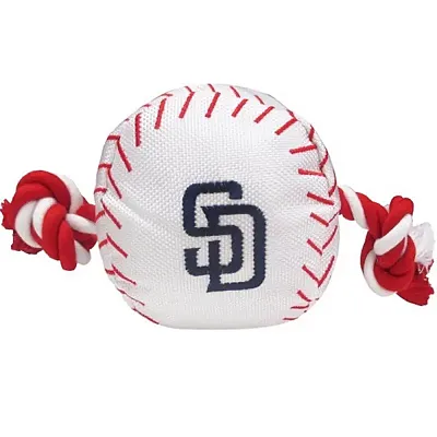 Pets First San Diego Padres Nylon Baseball Rope Tug Toy