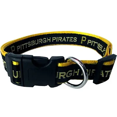 Pets First Pittsburgh Pirates Pet Collar by Pets First - Large
