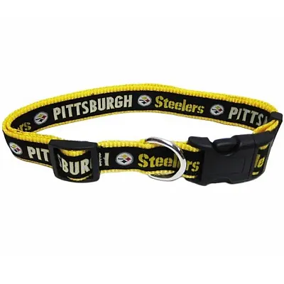 Pets First Pittsburgh Steelers Pet Collar by Pets First - Small