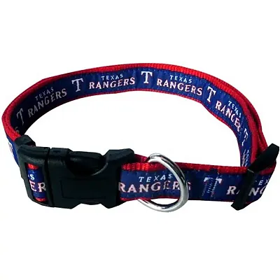 Pets First Texas Rangers Pet Collar by Pets First - Large
